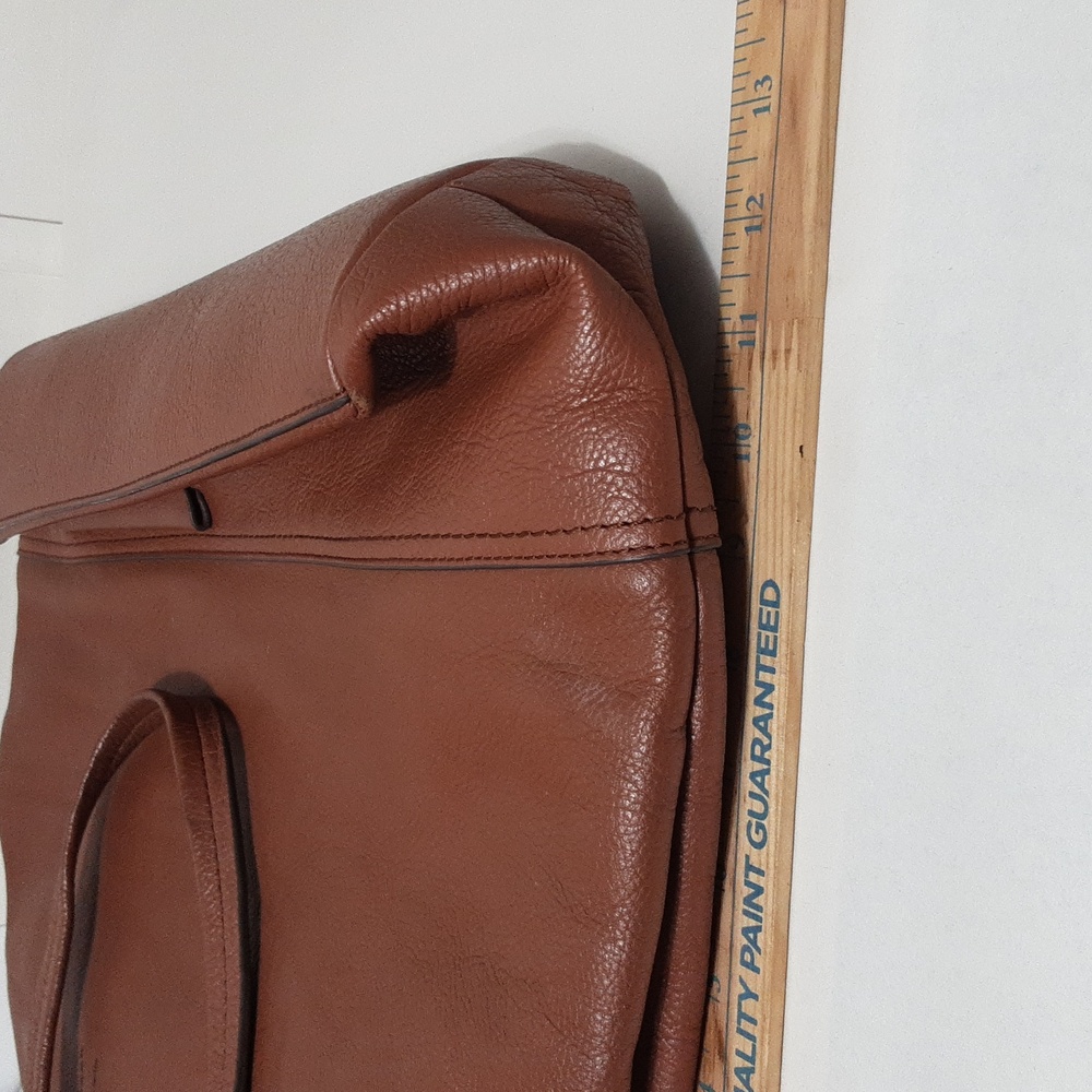 J. Crew Elegant Brown Leather Tote Bag - Picture 14 of 16